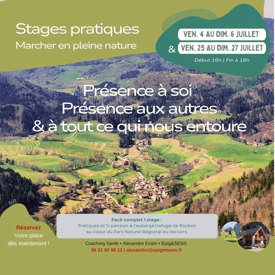 marcher se poser se reposer se ressourcer vercors Alexandre Eriani